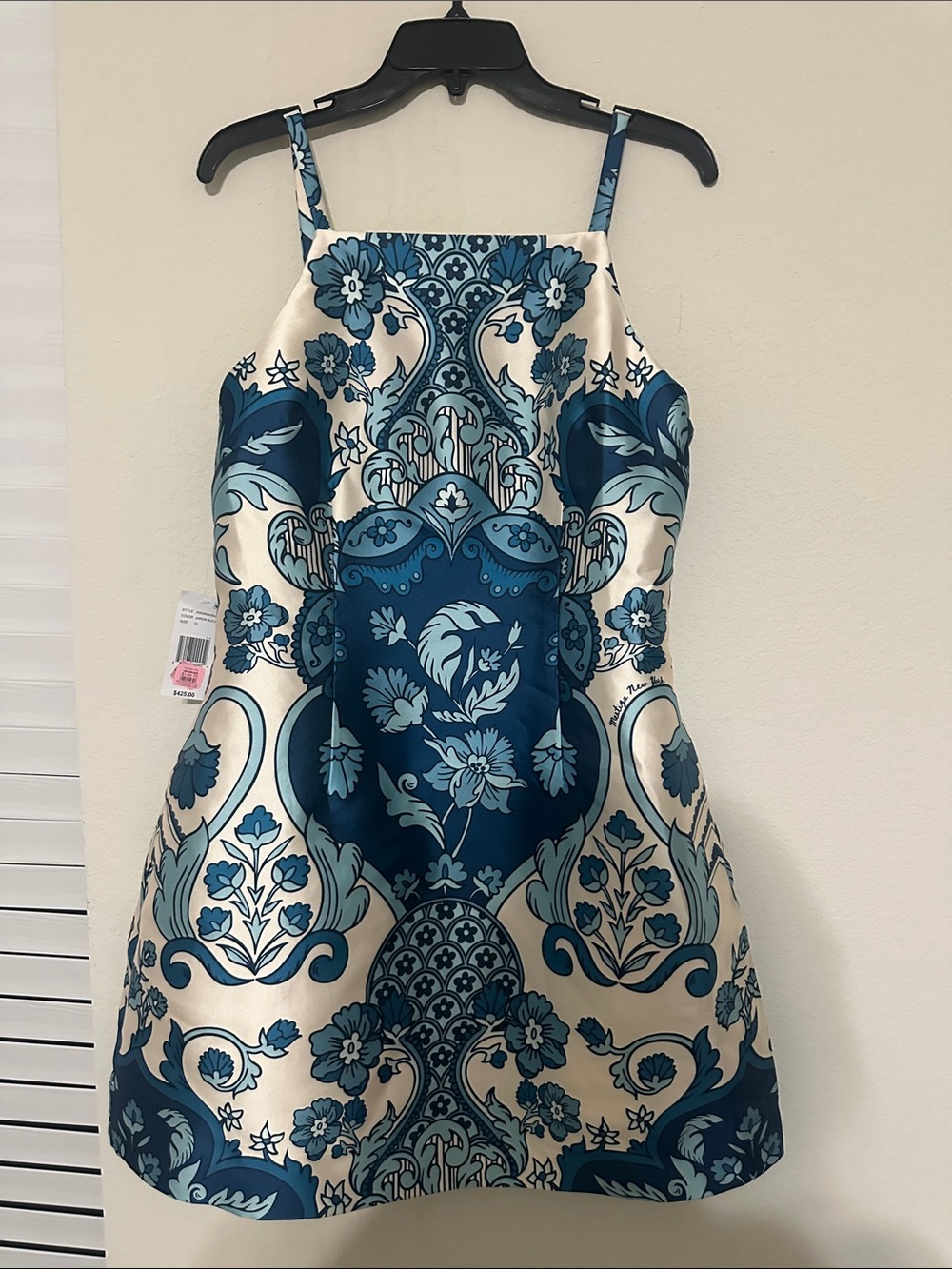 NWT MESTIZA NEW YORK Aniston Mini Dress Jardin Bleu - Picture 12 of 14